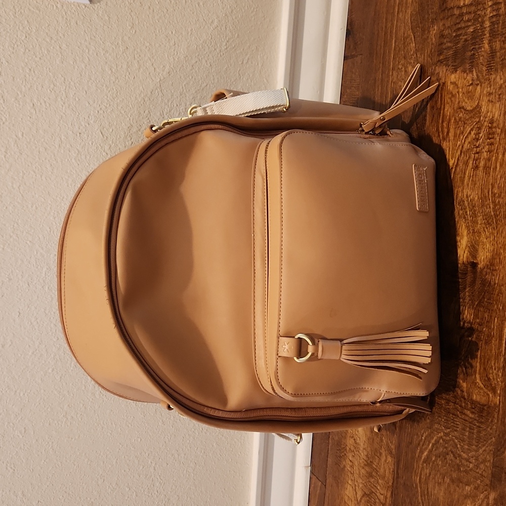 Skip Hop Greenwich Tasseled Diaper Backpack - Caramel Vegan Leather